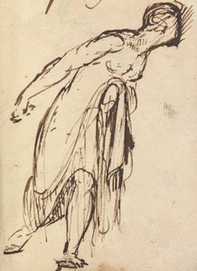 Estudio de una figura inclinada de Benjamin Robert Haydon