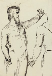 Estudio de un hombre con el brazo extendido de Benjamin Robert Haydon