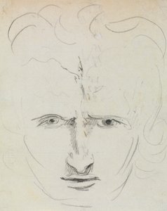 Estudio del rostro expresivo de un hombre