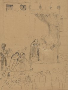 Estudio de una escena de ceremonia religiosa de Benjamin Robert Haydon