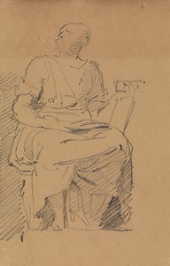 Estudio de una figura sentada de Benjamin Robert Haydon