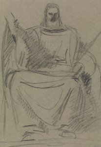 Estudio de una figura masculina sentada de Benjamin Robert Haydon