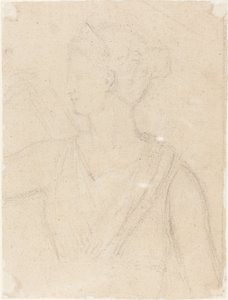 Estudio de la Estatua de Diana en el Vaticano (verso) de Benjamin Robert Haydon