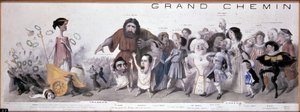 El gran camino de la posteridad: representación de tragedia y comedia - Litografía de Benjamin Roubaud, Maison de Balzac, París de Benjamin Roubaud