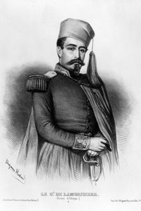 Retrato de Louis Jucault de Lamoriciere (1806-1865), general francés (dibujo) de Benjamin Roubaud