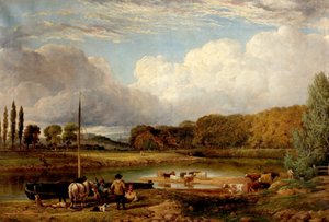 Vista en Wilford, Nottingham, c.1830 de Benjamin Shipman