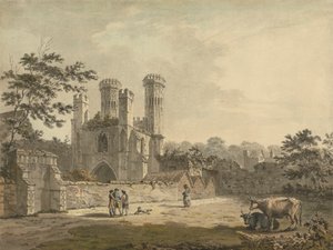 Vista sureste de la puerta del monasterio de San Agustín, Canterbury, Kent de Benjamin Thomas Pouncey