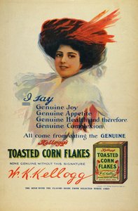 Póster para Cornflakes de Kelloggs, 1910 de Benjamin Tichtman