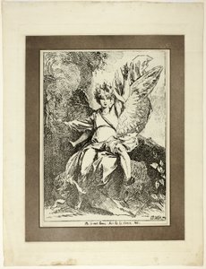 Ángel de la resurrección, de la primera edición de Especímenes de Poliautografía de Benjamin West