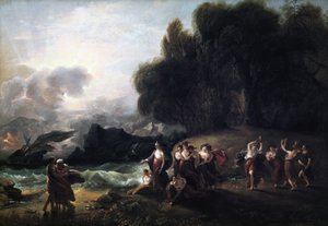 Recepción de Calipso a Telémaco y Mentor, 1801 de Benjamin West