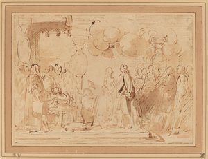 Jorge III retomando el poder real en 1789 de Benjamin West