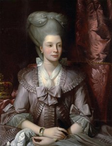 La reina Carlota de Mecklemburgo-Strelitz (1744-1818), esposa de Jorge III de Inglaterra - Pintura de Benjamin West de Benjamin West