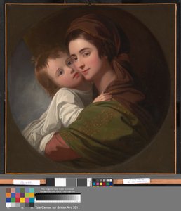 La esposa del artista, Isabel, y su hijo Rafael