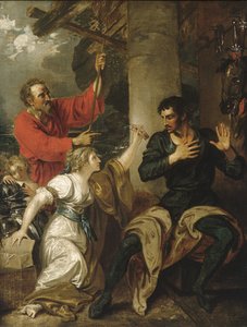 La doncella y Orlando de Benjamin West