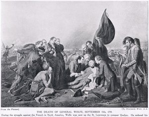 La muerte del General Wolfe, 13 de septiembre de 1759, ilustración de 