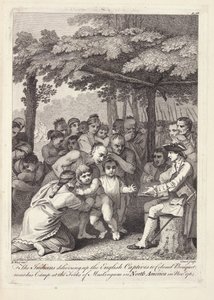 Los Indios entregando a los Cautivos Ingleses al Coronel Bouquet cerca de su campamento en los Forks de Muskingham en América del Norte en noviembre de 1764 de Benjamin West