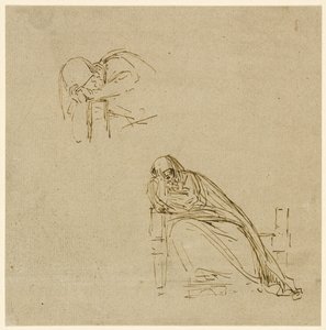 Dos bocetos de una llorona