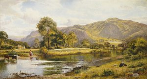 En el río Conway, Gales del Norte de Benjamin Williams Leader