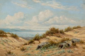 Dunas de arena en el Conwy (Óleo sobre lienzo) de Benjamin Williams Leader
