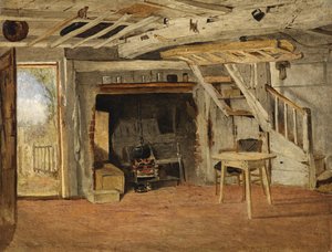 Estudio de un interior de cabaña, c.1869