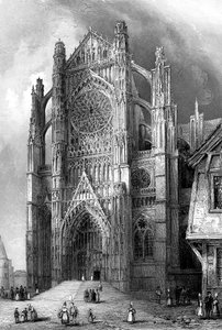 El transepto sur de la Catedral de Beauvais, Francia, 1836 de Benjamin Winkles