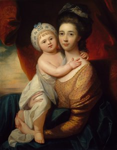 Lady Sondes con su hijo infante, c.1793-94 de Benjamin school of West