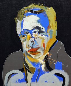 50 Grandes Escritores de la Historia : Albert Camus, 2015 (óleo y acrílico sobre lienzo) de Benoit Erwann Boucherot