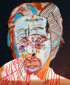 50 Grandes Escritores de la Historia : Alexandre Soljenytsine, 2015 (óleo y acrílico sobre lienzo) de Benoit Erwann Boucherot