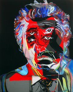 50 Grandes Escritores de la Historia : Octavio Paz, 2015 (óleo y acrílico sobre lienzo) de Benoit Erwann Boucherot