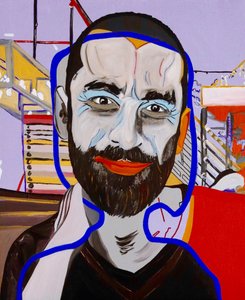 La nave de los locos : Jonathan, 2020 (óleo sobre lienzo) de Benoit Erwann Boucherot