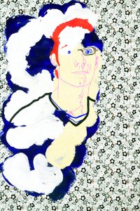 Passager 15, 2020 (acrílico sobre papel japonés serigrafiado)