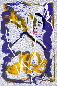 Passager 17, 2020 (acrílico sobre papel japonés serigrafiado) de Benoit Erwann Boucherot