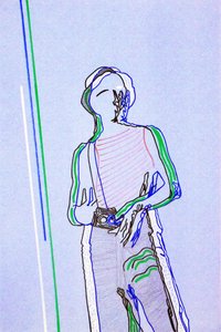 Passager 2, 2020 (acrílico sobre papel japonés serigrafiado) de Benoit Erwann Boucherot