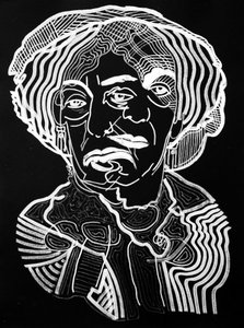Surportrait : George Sand, 2019 (acrílico sobre papel)