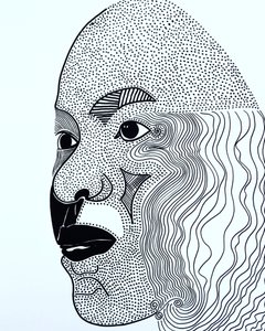 Surportrait: Lorrie Jean-Louis, 2021 (acrílico sobre papel)