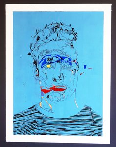Surportrait : Un hombre, 2015 (acrílico sobre lienzo) de Benoit Erwann Boucherot
