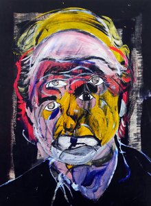 Surportrait : Philip Roth, 2021 (óleo y acrílico sobre panel de madera) de Benoit Erwann Boucherot