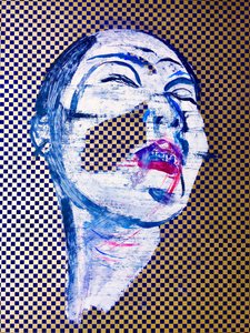 overportrait, 2022 (acrílico sobre papel)