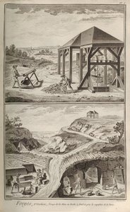 Trabajos de hierro. De la Encyclopédie de Denis Diderot y Jean Le Rond d