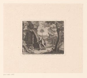 Chloë door Dryas gevonden
Drias encuentra a Chloë y se la lleva a su mujer (título en el objeto) de Benoît Audran (I)