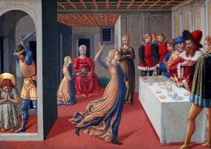 La fiesta de Herodes y la decapitación de San Juan Bautista de Benozzo Gozzoli