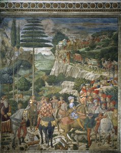 Cortejo de los Magos con Julien de Medicis y Joseph II, Patriarca de Constantinopla de Benozzo di Lese di Sandro Gozzoli