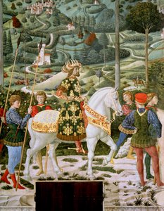 Juan VII Paleólogo (1391-1448), Emperador Romano de Oriente, como uno de los Tres Reyes Magos (detalle) de Benozzo di Lese di Sandro Gozzoli