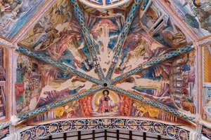Vida de San Francisco, en la bóveda del ábside central de Benozzo di Lese di Sandro Gozzoli