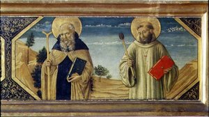 San Antonio Abad y San Benito (detalle) de Benozzo di Lese di Sandro Gozzoli