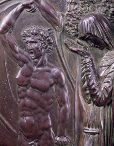 Perseo Rescatando a Andrómeda, detalle de un hombre gritando (detalle)