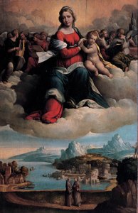 La Virgen con el Niño en la Gloria y los Santos