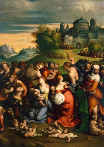 Masacre de los Inocentes (óleo sobre tabla) de Benvenuto Tisi da Garofalo