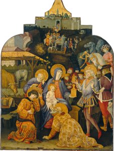 La adoración de los Magos, c. 1470-1475 de Benvenuto di Giovanni