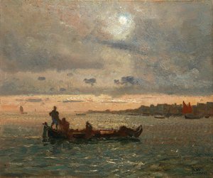 Atardecer de Beppe Ciardi en la laguna